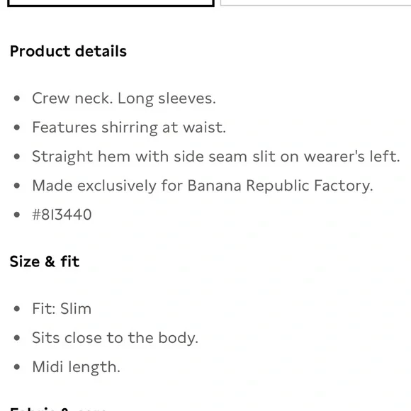 NWT Soft Luxe Midi Dress by Banana Republic - Picture 6 of 8